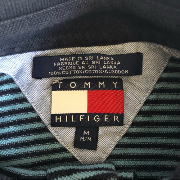 Tommy Hilfiger Blue Striped Short Sleeve Polo Shirt - Picture 5 of 10